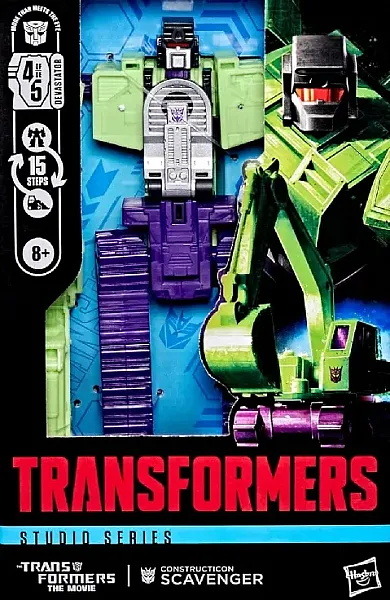 TRANSFORMERS THE MOVIE STUDIO SERIES DELUXE CLASS ACTION FIGURE CONSTRUCTICON SCAVENGER 11 CM